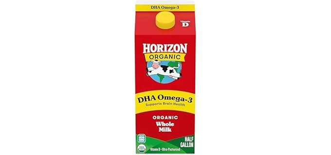 Horizon Organic DHA Omega-3 - USDA Organic Whole Milk for Brain Health