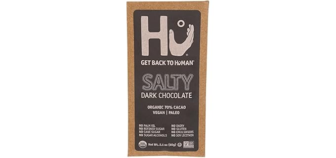 Hu Get Back to Human - Vegan, Gluten-Free, & Paleo Organic Salty Dark Chocolate Bar