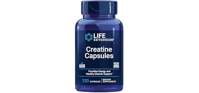 Life Extension Gluten-Free - Creatine Capsules for Muscle, Energy, & Endurance
