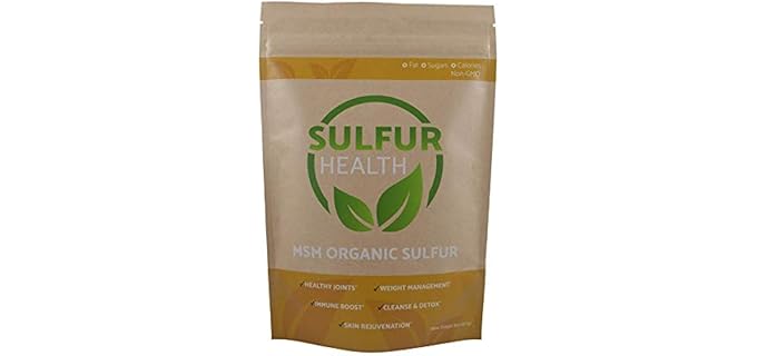 Sulfur Health MSM Organic Sulfur - 99.9% Pure MSM for Detox Support