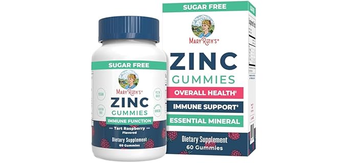 MaryRuth Organics Pectin Based - Vegan Zinc Gummies for Overall Wellness (Ages 14+)