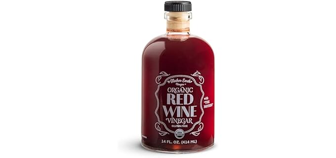 Mother Earth Vinegar Fresh Pressed - Raw & Unfiltered Organic Red Wine Vinegar