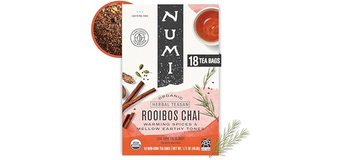 Numi Herbal Teasan - Naturally Caffeine-Free Organic Rooibos Chai Tea