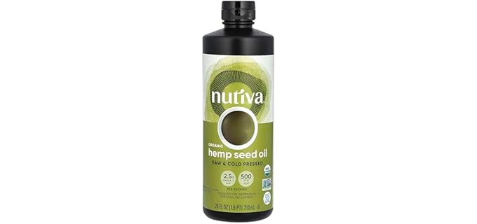 Nutiva Raw & Cold Pressed - Organic Hemp Seed Oil Rich in Omega Fatty Acids