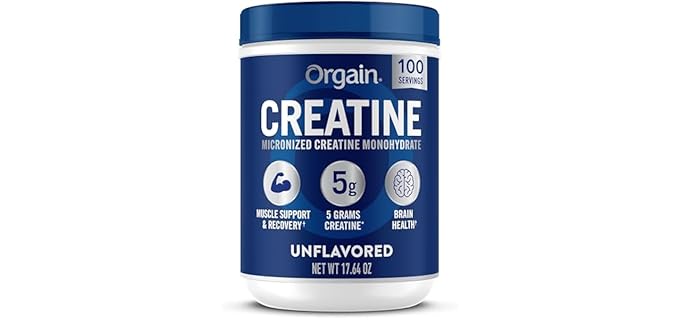 Orgain Unflavored - Pure Micronized Creatine for Muscle & Brain Support
