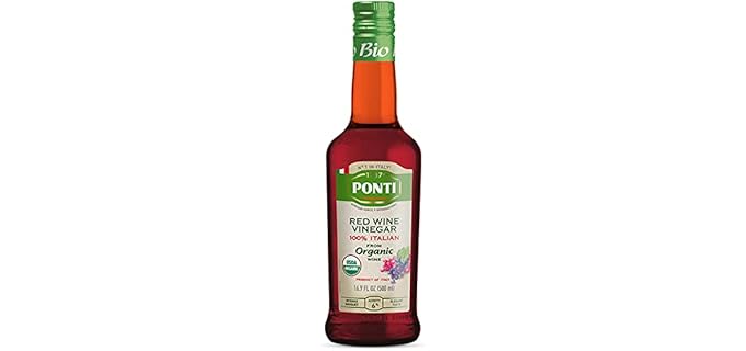 Ponti 100% Italian - Premium Aged Organic Red Wine Vinegar