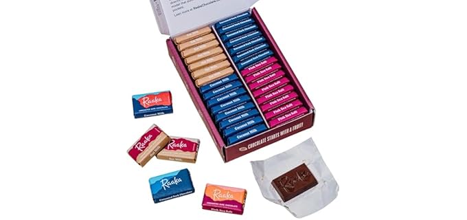 Raaka Variety Pack - 30 Mini Vegan Bars Organic Dark Chocolate Gift Box