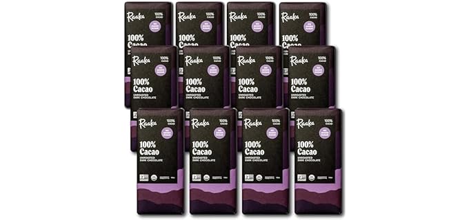 Raaka 100% Cacao - Vegan & Pure Unsweetened Organic Dark Chocolate Bar