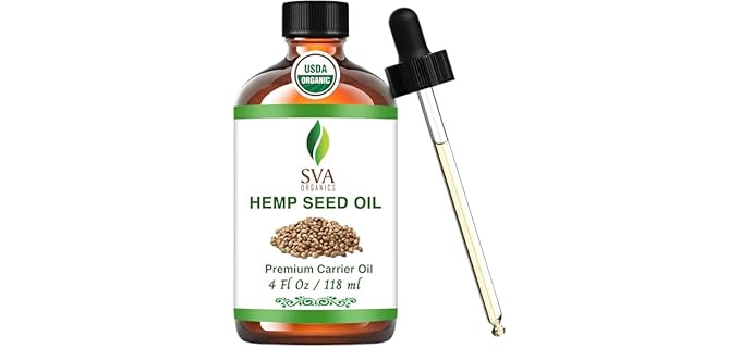 SVA Organics Premium Carrier - Pure & Preservative-Free Cold-Pressed Organic Hemp Seed Oil