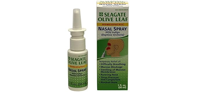 Seagate Olive Leaf - Nasal Spray for Natural Sinus Relief