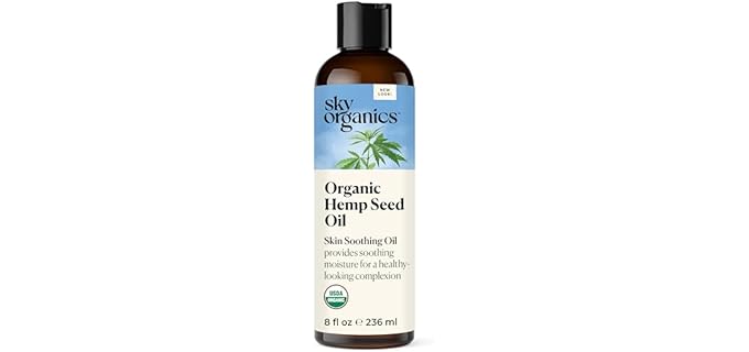 Sky Organics Skin Soothing - USDA Certified Organic Cold-Pressed Hemp Seed Oil