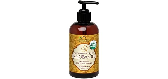 US Organic Restore Resilience & Shine - USDA Certified Organic Golden Jojoba Oil for Hair, Skin & Face