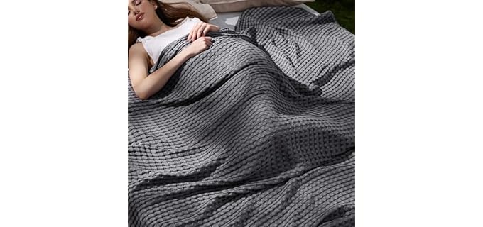 Bedsure Cooling Waffle Blanket