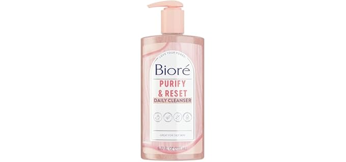 Bioré Rose Quartz + Charcoal Daily Purifying Cleanser | Dermatologist Tested, Cruelty Free, Removes Impurities, Energizes Complexion, Fresh Clean Feel
