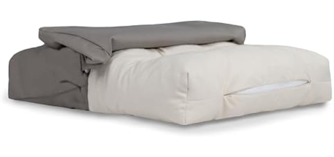 Naturepedic Organic Medium Pet Bed - Super Plush Dog & Cat Beds - Ultra Supportive Dog Bed Mat - Ideal Pet Bed with No Polyurethane Foam - 23