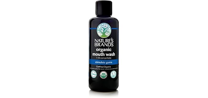 Organic Mouth Wash Concentrate by Herbal Choice Mari (3.4 Fl Oz Glass Bottle) - No Toxic Synthetic Chemicals